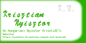 krisztian nyisztor business card